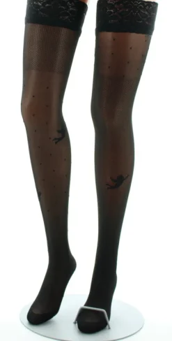 Discount Berthe Aux Grands Pieds Bas Autofixants 30D noir Ange noir