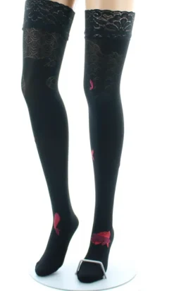 Clearance Berthe Aux Grands Pieds Bas autofixants femme poissons noir et rouge