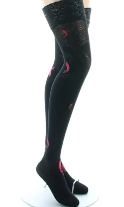 Clearance Berthe Aux Grands Pieds Bas autofixants femme poissons noir et rouge