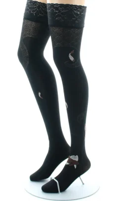 Hot Berthe Aux Grands Pieds Bas autofixants femme poissons noir et marron