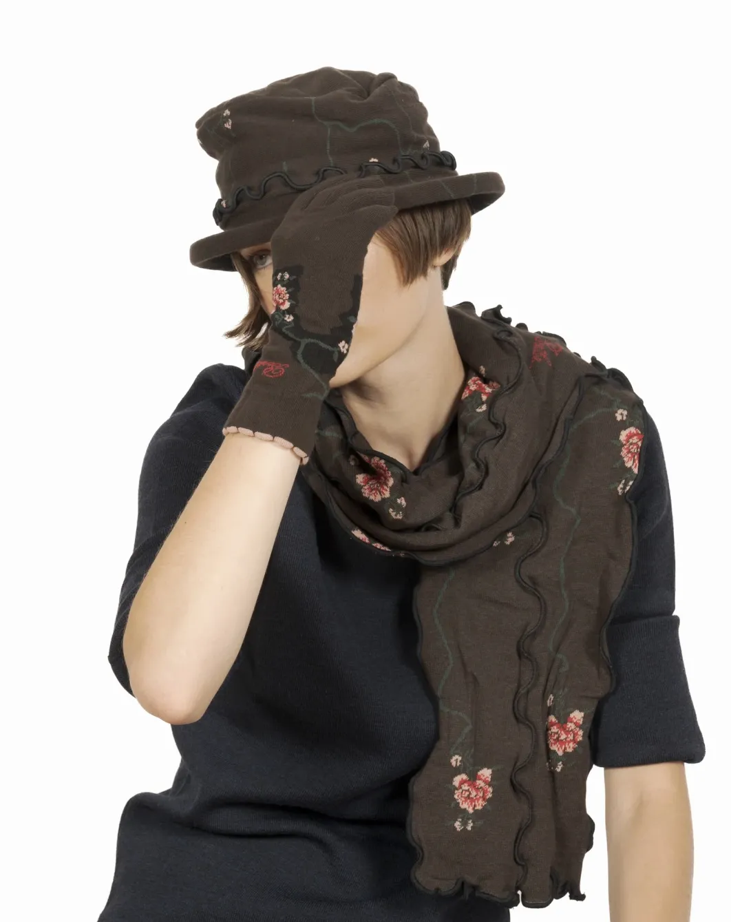 Sale Berthe Aux Grands Pieds Chapeau coton femme fleurs
