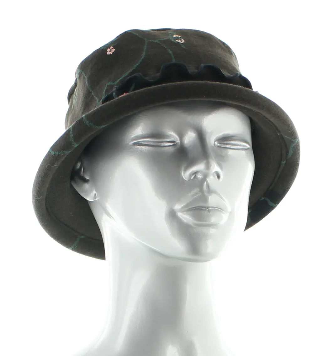 Sale Berthe Aux Grands Pieds Chapeau coton femme fleurs