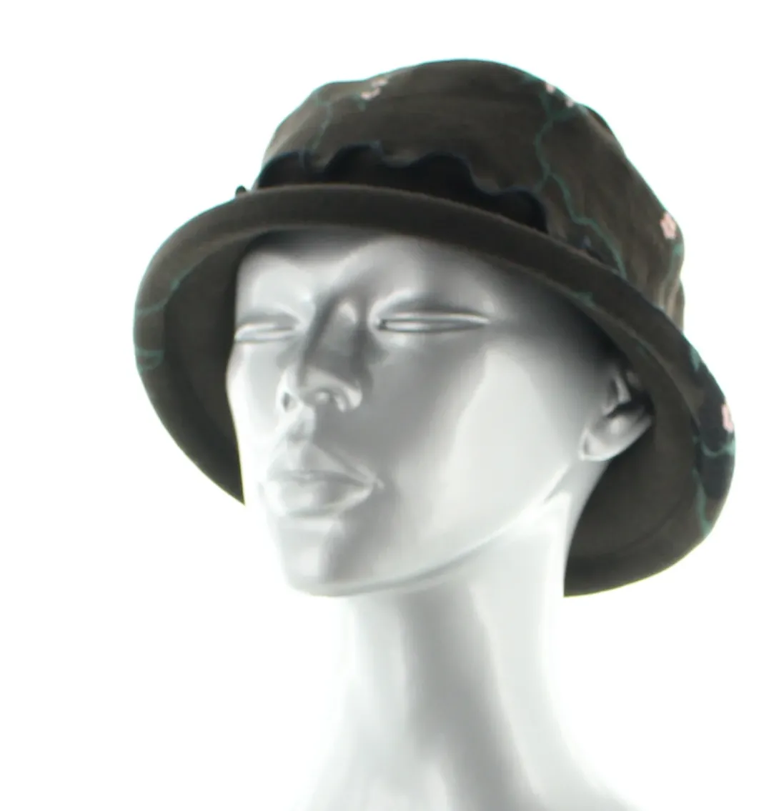 Sale Berthe Aux Grands Pieds Chapeau coton femme fleurs