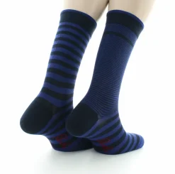 Discount Berthe Aux Grands Pieds Chaussette à Rayures Asymétriques Marine et Bleu