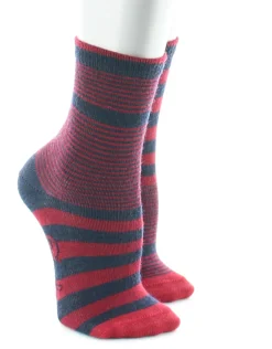 Online Berthe Aux Grands Pieds Chaussette Rayures asymétriques rouge et marine