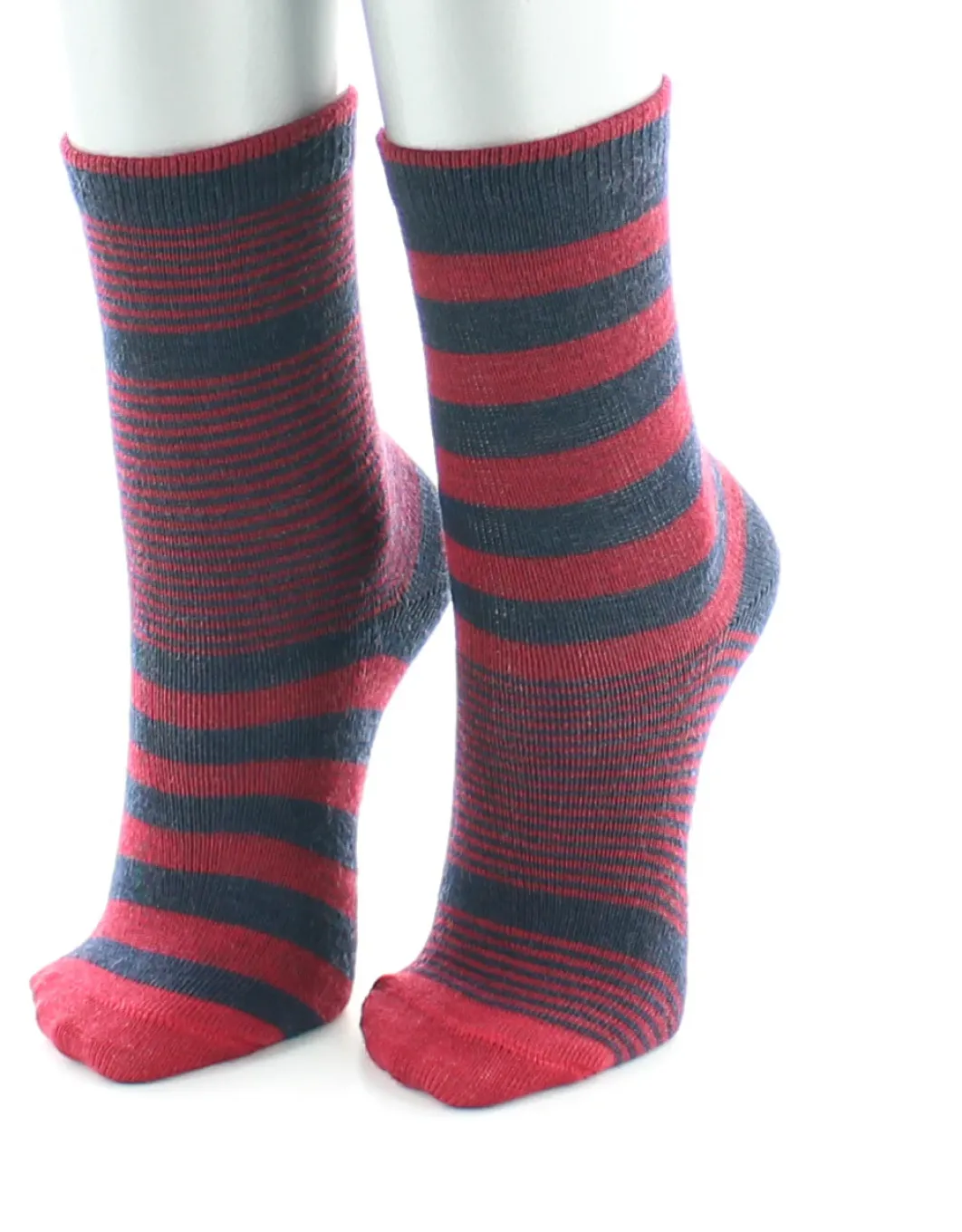 Online Berthe Aux Grands Pieds Chaussette Rayures asymétriques rouge et marine