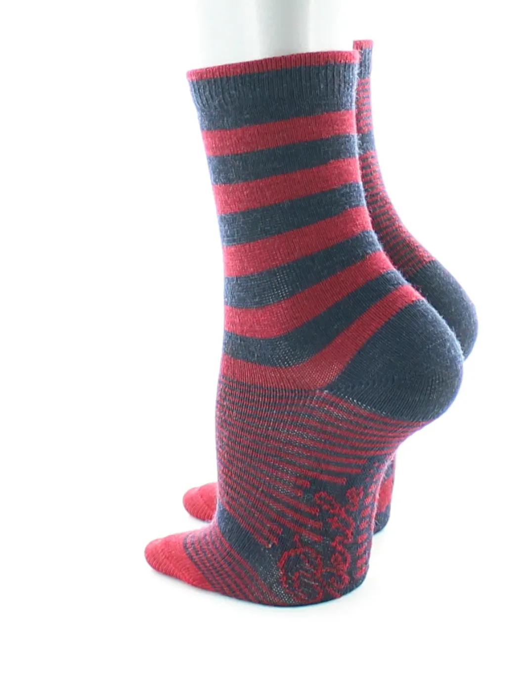Online Berthe Aux Grands Pieds Chaussette Rayures asymétriques rouge et marine