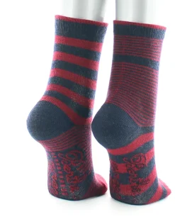 Online Berthe Aux Grands Pieds Chaussette Rayures asymétriques rouge et marine
