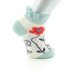 Fashion Berthe Aux Grands Pieds Chaussettes Bébé Fleurs Oranges