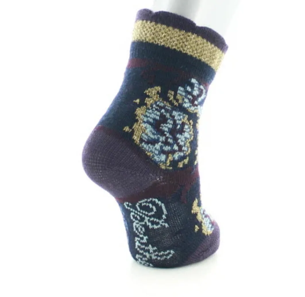 Hot Berthe Aux Grands Pieds Chaussettes bébé laine peignée fleurs de kimono