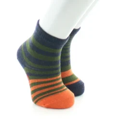 Best Berthe Aux Grands Pieds Chaussettes Bébé Rayures Asymétriques kaki et marine