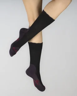 Clearance Berthe Aux Grands Pieds Chaussettes cachemire noir