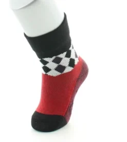 Online Berthe Aux Grands Pieds Chaussettes Damiers Rouges et Noirs