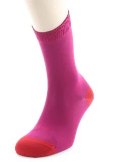 New Berthe Aux Grands Pieds Chaussettes En Soie Fushia et Hermès
