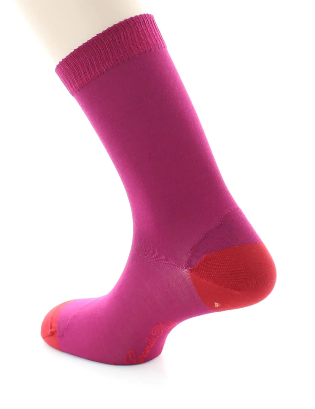 New Berthe Aux Grands Pieds Chaussettes En Soie Fushia et Hermès