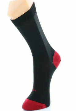 Best Berthe Aux Grands Pieds Chaussettes en soie noir-rouge