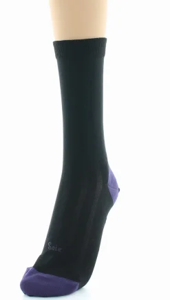 Clearance Berthe Aux Grands Pieds Chaussettes en soie noir-raisin