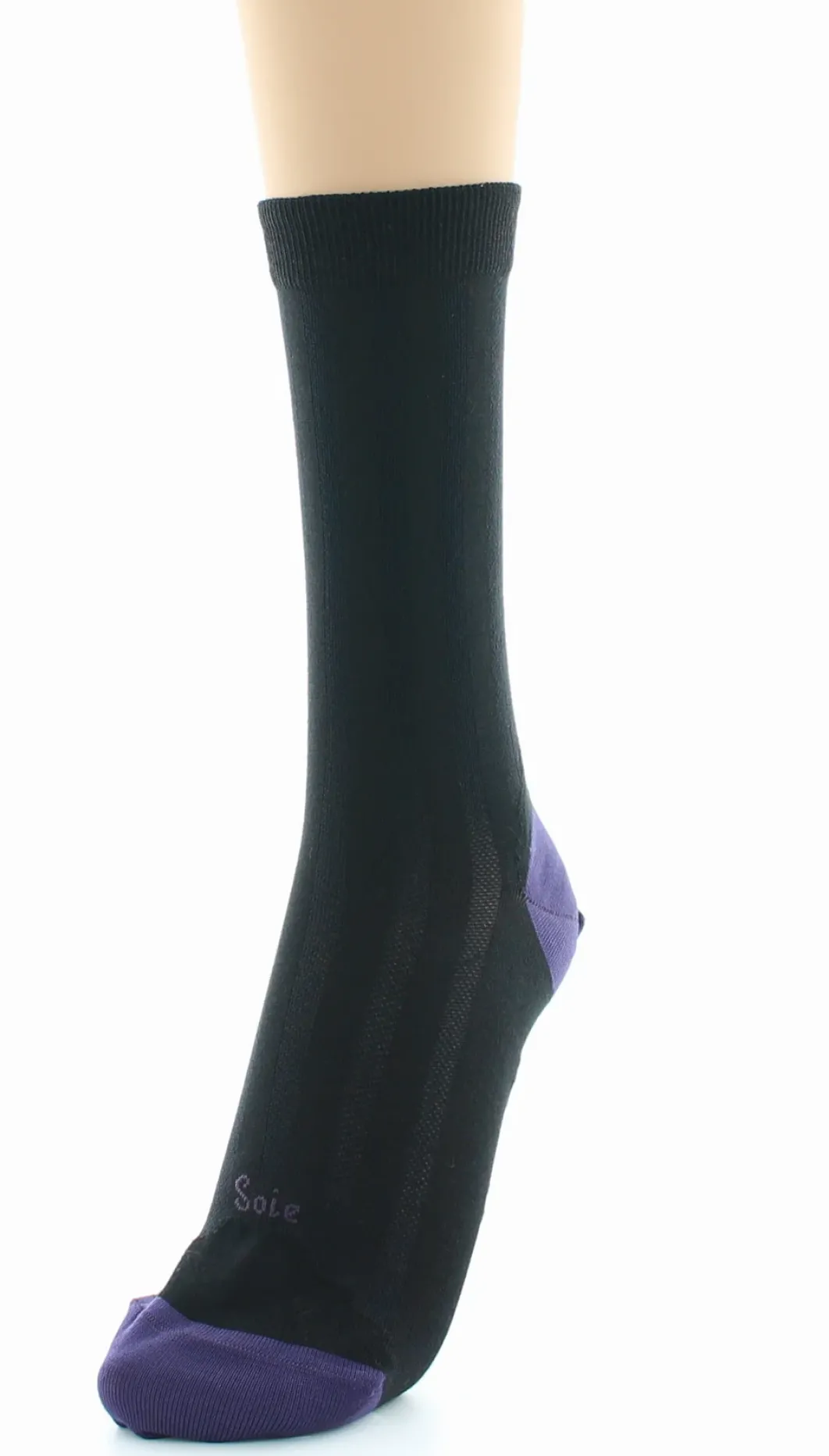 Clearance Berthe Aux Grands Pieds Chaussettes en soie noir-raisin