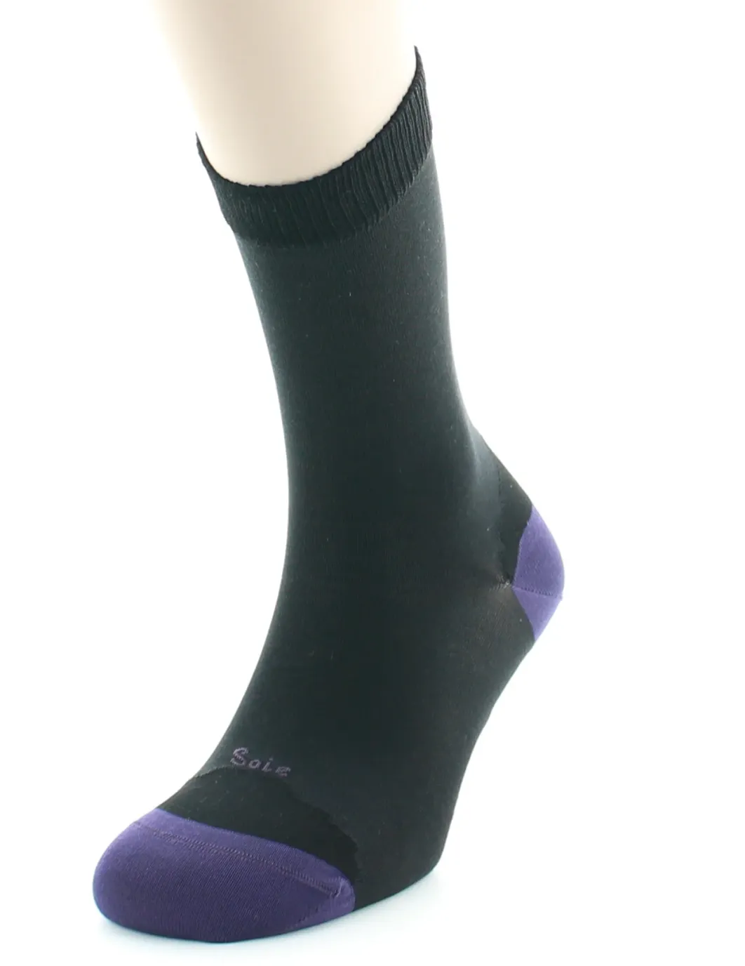 Clearance Berthe Aux Grands Pieds Chaussettes en soie noir-raisin