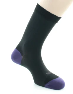 Clearance Berthe Aux Grands Pieds Chaussettes en soie noir-raisin