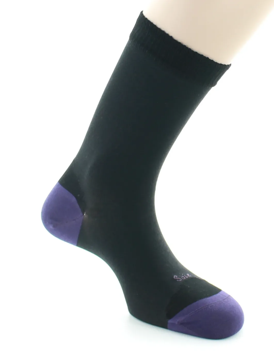 Clearance Berthe Aux Grands Pieds Chaussettes en soie noir-raisin