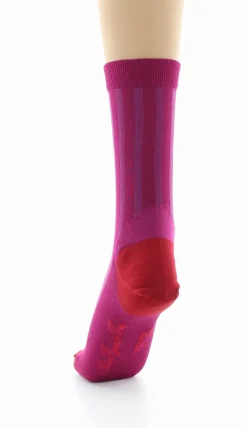 Sale Berthe Aux Grands Pieds Chaussettes en soie Rose et Rouge