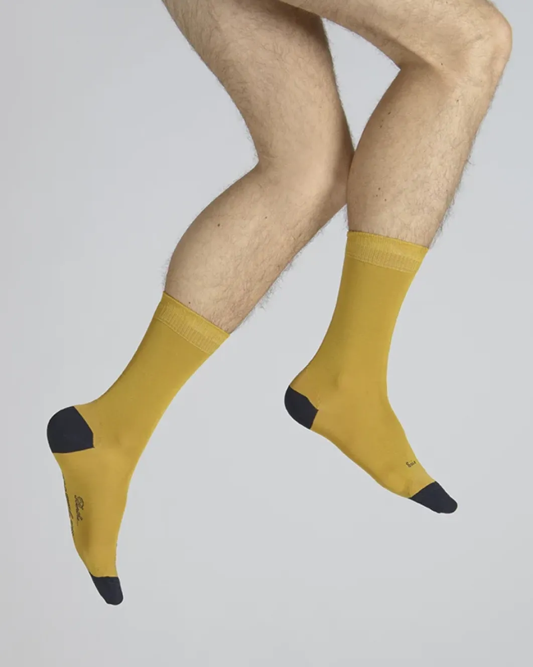 New Berthe Aux Grands Pieds Chaussettes En Soie Tournesol Et Bleu Marine