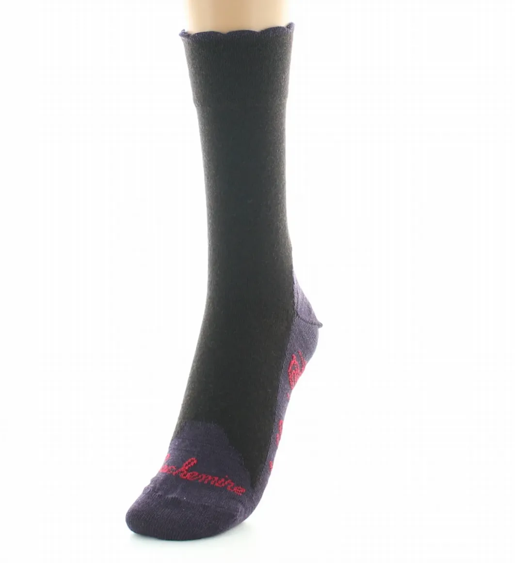 Best Berthe Aux Grands Pieds Chaussettes femme cachemire marron