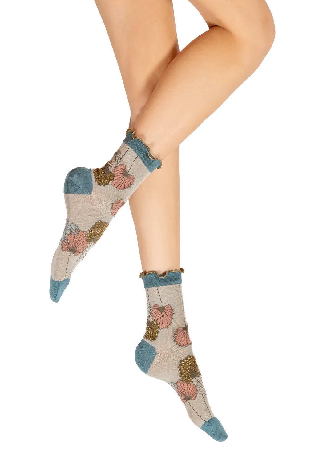 Clearance Berthe Aux Grands Pieds Chaussettes femme fil d'Ecosse Monnaie du Pape