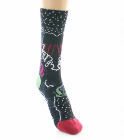 Hot Berthe Aux Grands Pieds Chaussettes femme laine peignée poissons