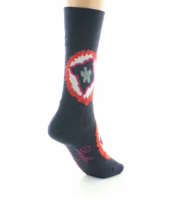 Clearance Berthe Aux Grands Pieds Chaussettes femme laine peignée cercles de feux