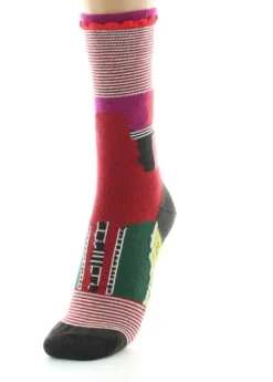 Clearance Berthe Aux Grands Pieds Chaussettes femme laine peignée cubisme