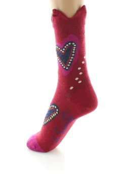 Best Berthe Aux Grands Pieds Chaussettes femme laine peignée cœur et couronne