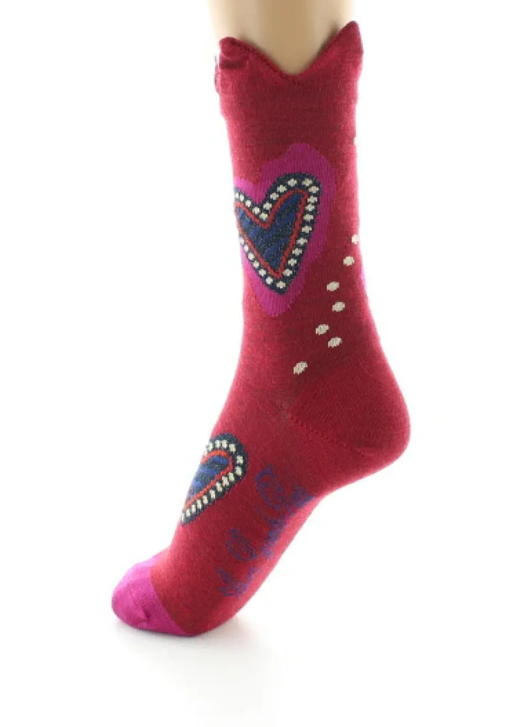 Best Berthe Aux Grands Pieds Chaussettes femme laine peignée cœur et couronne
