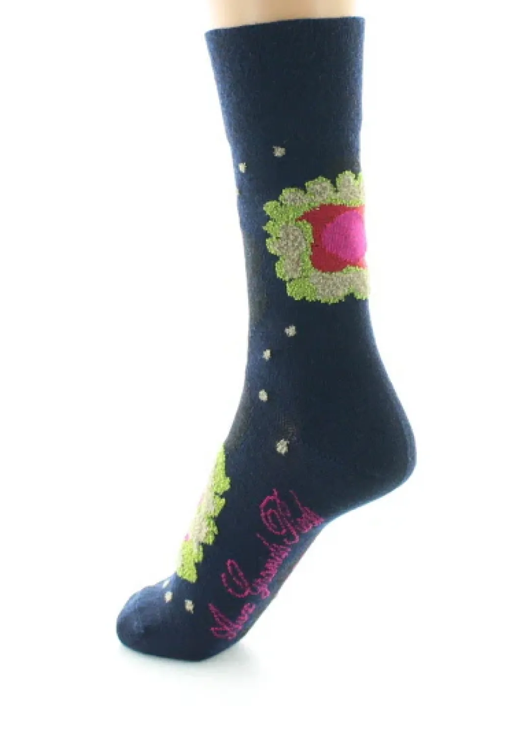 Hot Berthe Aux Grands Pieds Chaussettes femme laine peignée nénuphar