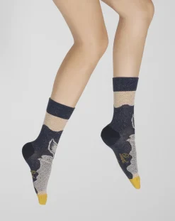 Fashion Berthe Aux Grands Pieds Chaussettes Femme Vagues et Baleine