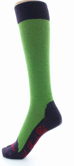 Clearance Berthe Aux Grands Pieds Chaussettes hautes cachemire vert