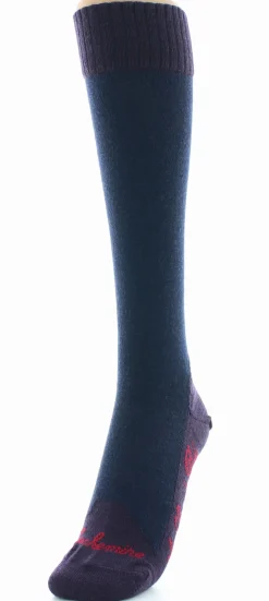 Sale Berthe Aux Grands Pieds Chaussettes hautes cachemire marine