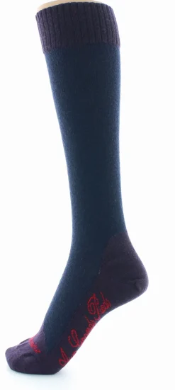 Sale Berthe Aux Grands Pieds Chaussettes hautes cachemire marine