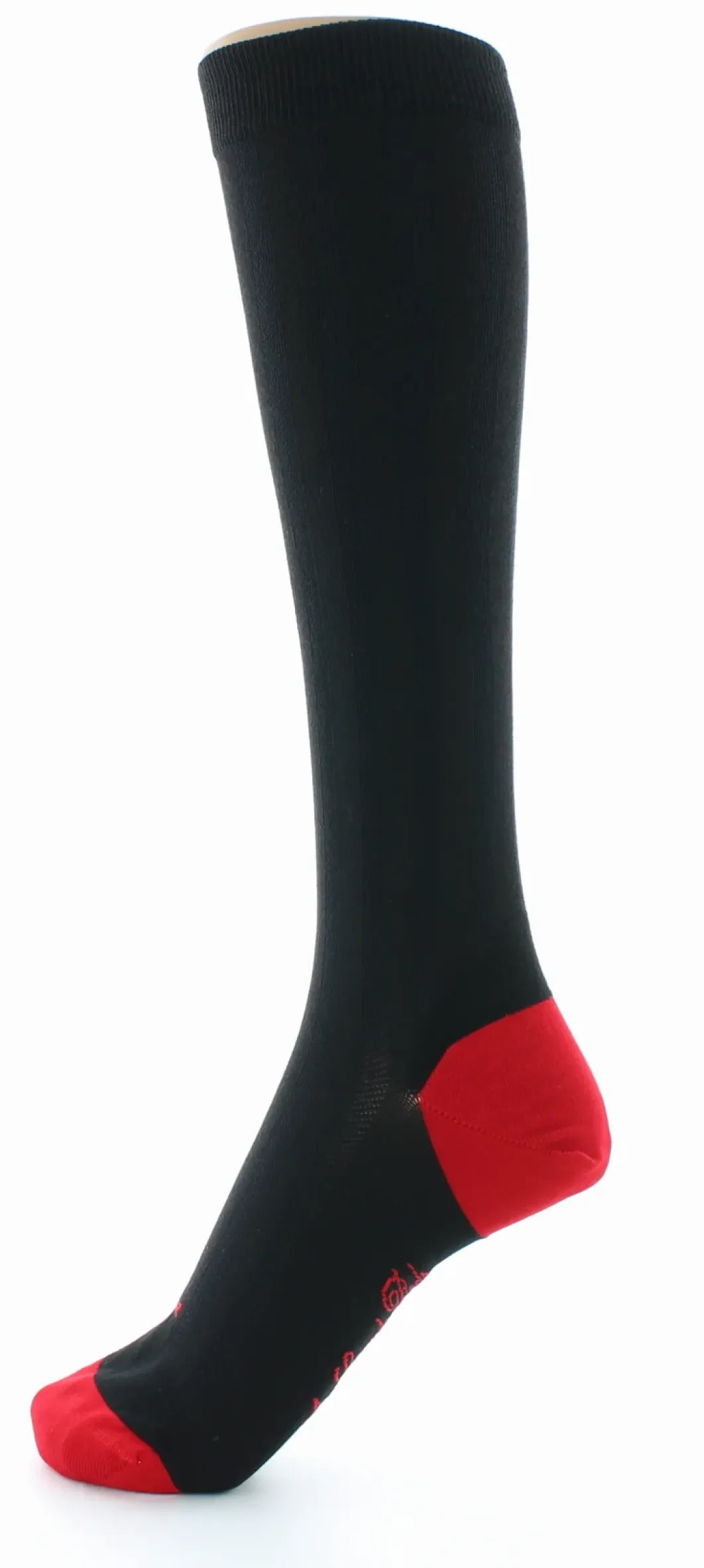 Outlet Berthe Aux Grands Pieds Chaussettes hautes en soie noir-rouge