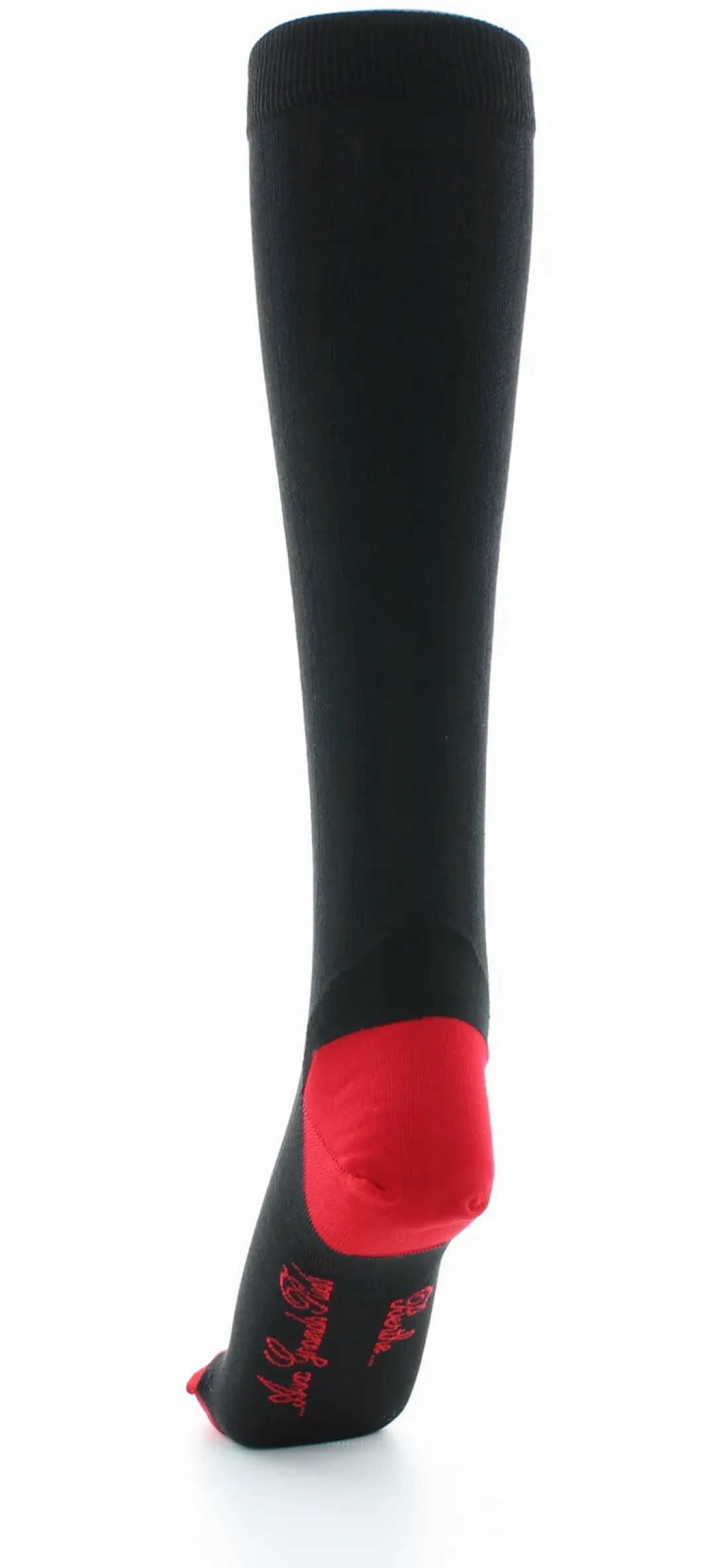 Outlet Berthe Aux Grands Pieds Chaussettes hautes en soie noir-rouge
