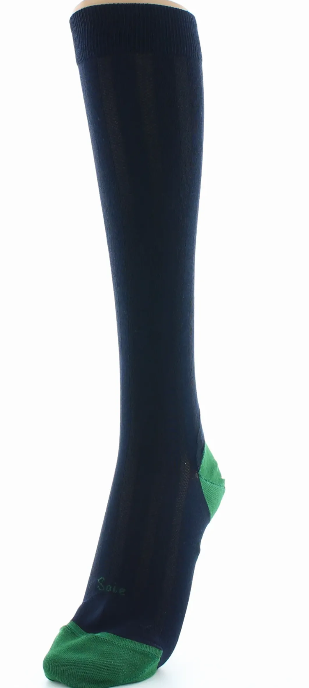 Clearance Berthe Aux Grands Pieds Chaussettes hautes en soie marine-vert