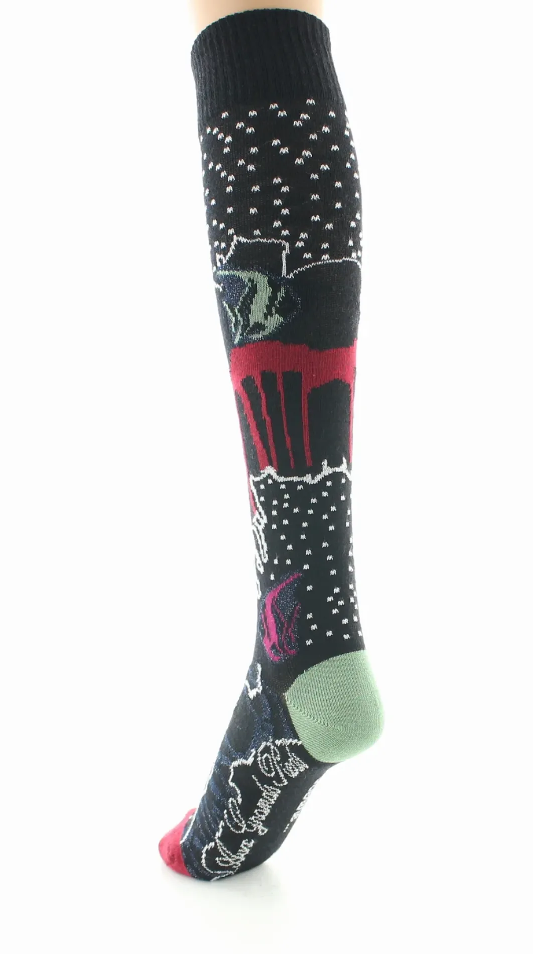 Clearance Berthe Aux Grands Pieds Chaussettes hautes femme laine peignée poissons