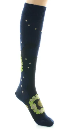 Hot Berthe Aux Grands Pieds Chaussettes hautes femme laine peignée nénuphar