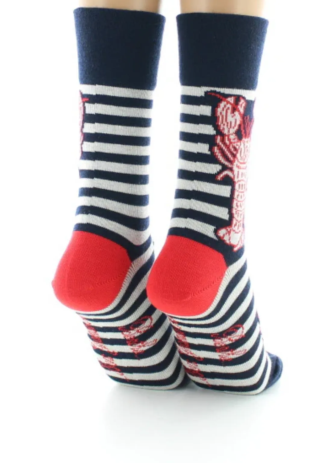 Clearance Berthe Aux Grands Pieds Chaussettes Homard écru rayé marine