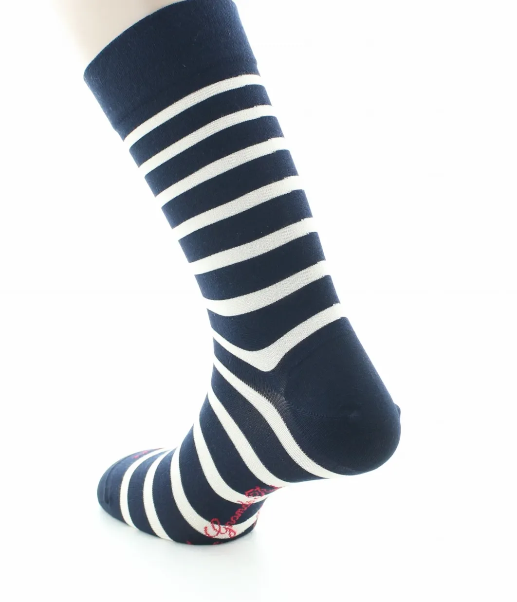 Best Berthe Aux Grands Pieds Chaussettes homme en soie marinière bleu écru