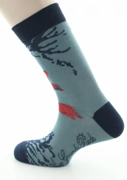 Sale Berthe Aux Grands Pieds Chaussettes homme fil d'Ecosse Poisson Japonais