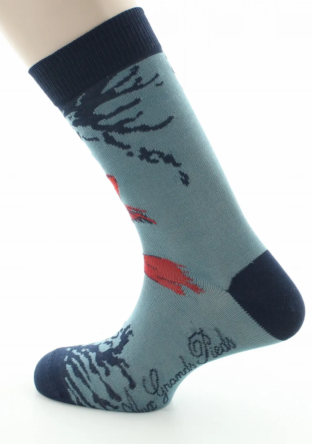 Sale Berthe Aux Grands Pieds Chaussettes homme fil d'Ecosse Poisson Japonais