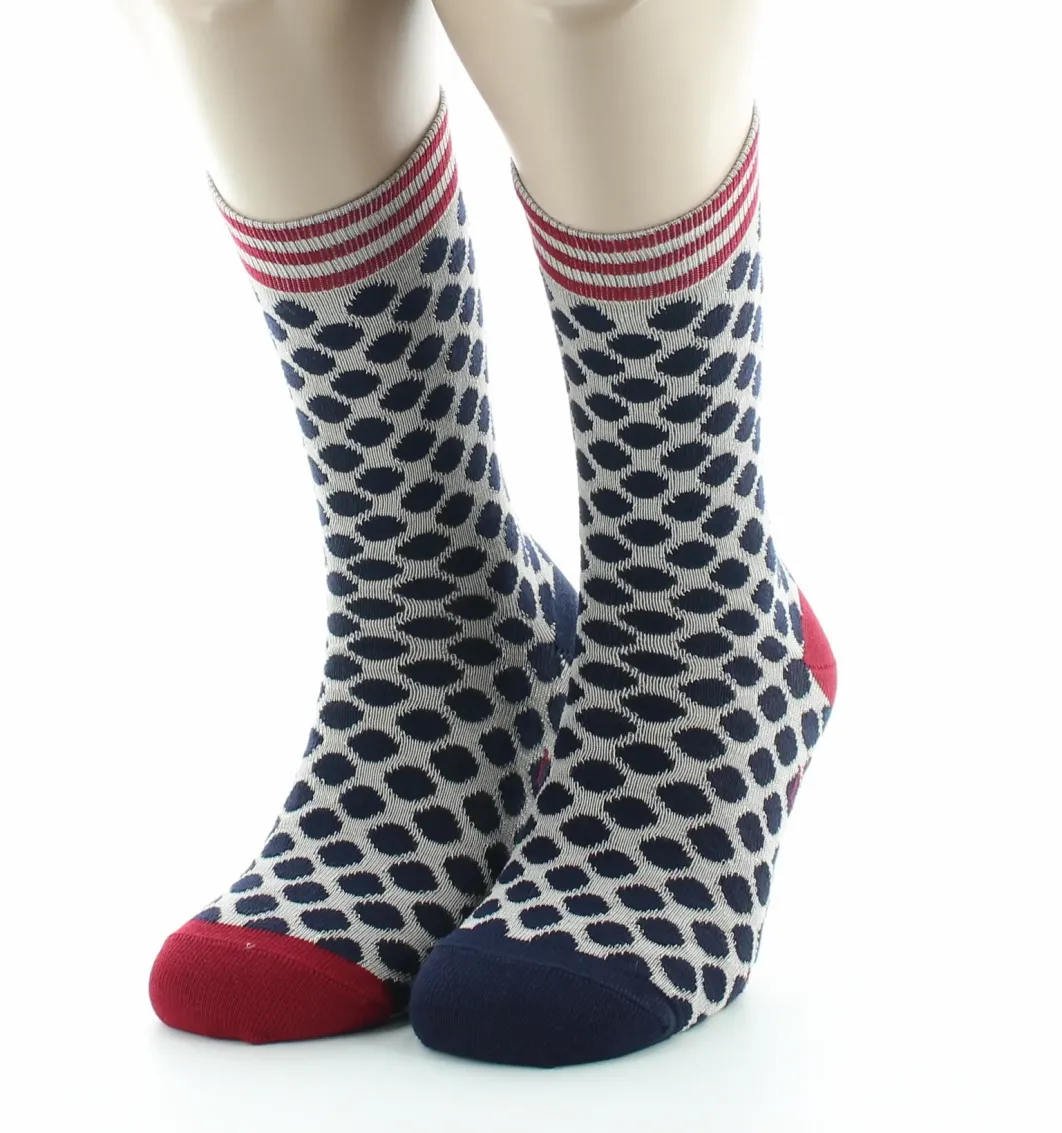 Clearance Berthe Aux Grands Pieds Chaussettes homme fil d'Ecosse pois