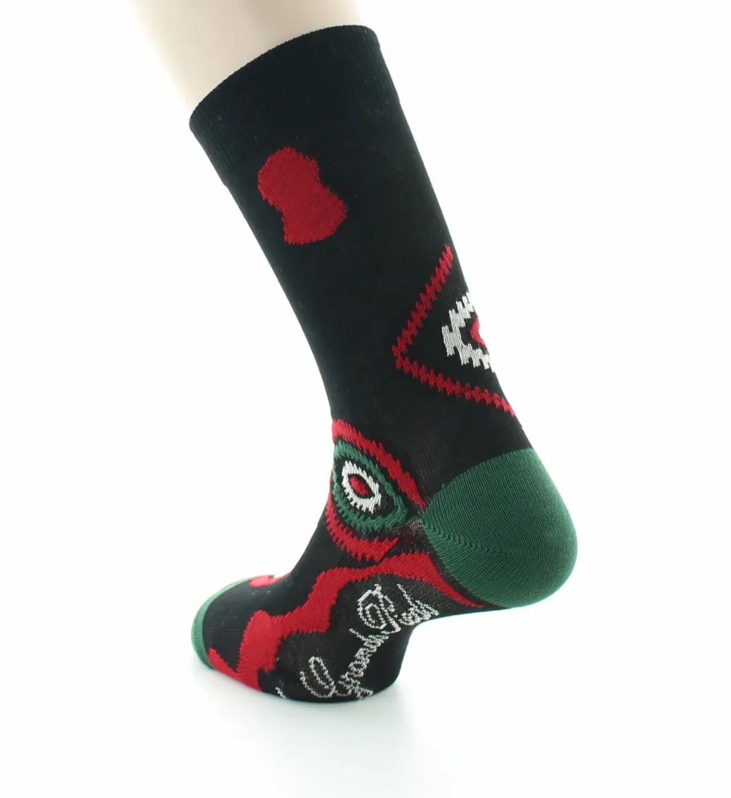 Outlet Berthe Aux Grands Pieds Chaussettes homme fil d'Ecosse graphisme géométrique